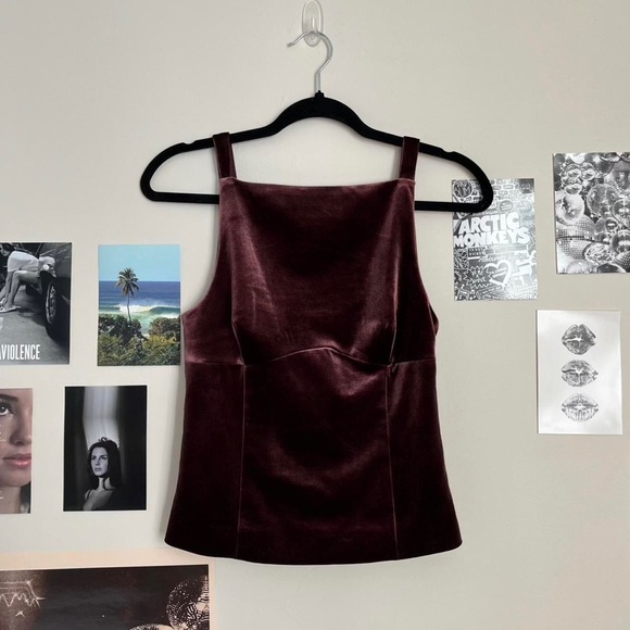 Zara Tops - Velvet Burgundy Women's Top